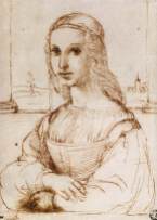 LISA GIOCONDO ~age 24 sketch by Raphael copied from Leonardo's 'Gioconda'