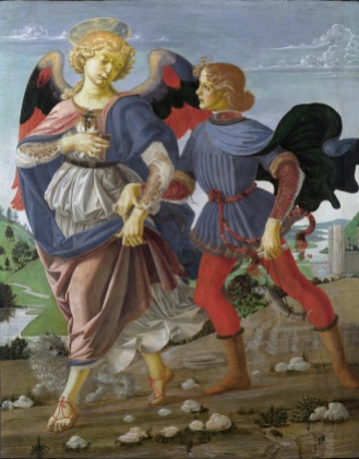 Workshop_of_Andrea_del_Verrocchio._Tobias_and_the_Angel._33x26cm._1470-75._NG_London